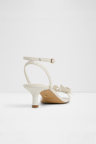 Aldo Daisyrose - Women's Genuine Leather White-Ecru Thin Heeled Sandals