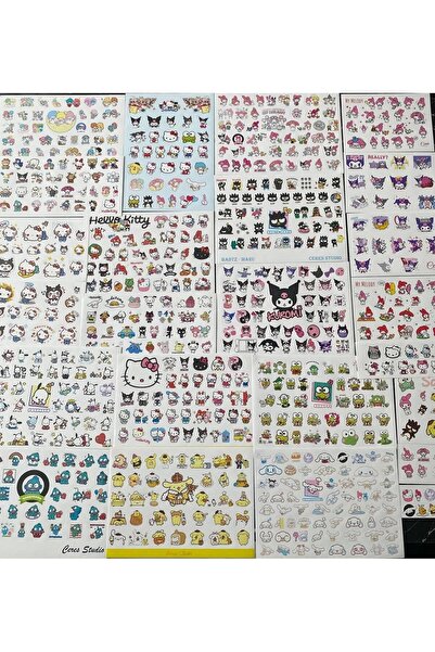 Ceres Studio Sanrio Sticker Set Hello Kitty Kuromi Melody Cinnamoroll 34 Syf 1000 Journal Telefon Etiket