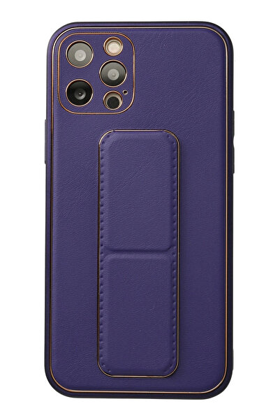 NewFace غطاء حماية لهاتف آيفون 12 برو مصنوع من جلد كوكو - أرجواني NRMSA
