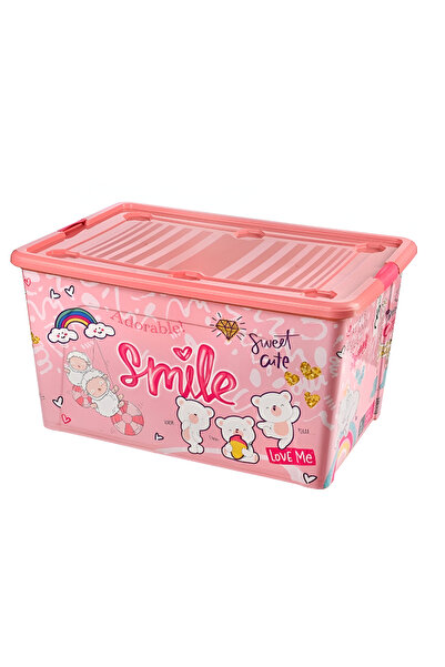 Usviva Home 60 Litre Eğlenceli Desenli Tekerlekli Oyuncak Kutusu – Çocuklar Bayılacak!