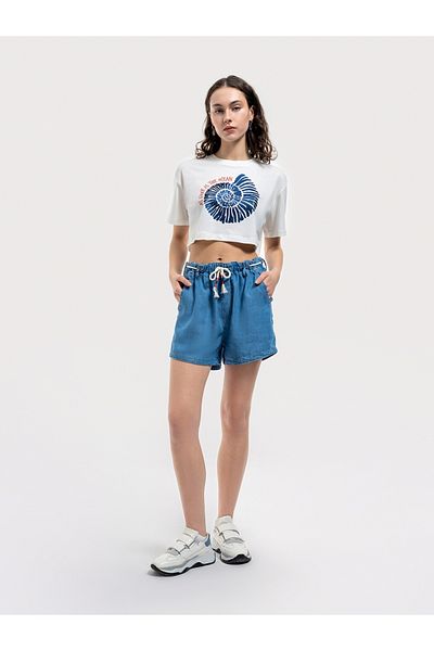 Loft Women's Loose Crop T-Shirt K.Sleeve