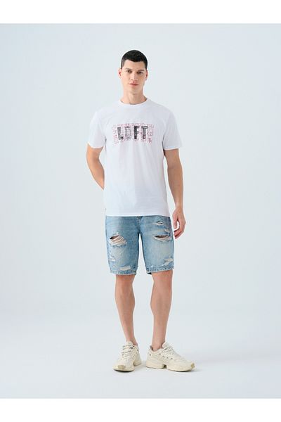 Loft lf 2036216   Pantaloni scurți din denim și pânză pentru bărbați - Oscar Light Wash
