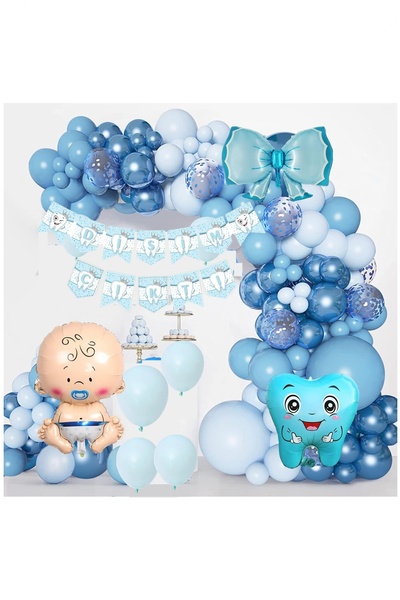 BİDOLUMUTLULUK İlk Dişim Çıktı Flama Yazı Banner Kutlama Parti Eğlence Seti