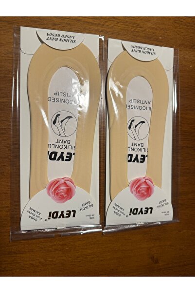 Leydi Babet Lazer Kesim Silikonlu Kaymaz 2li Paket Corap