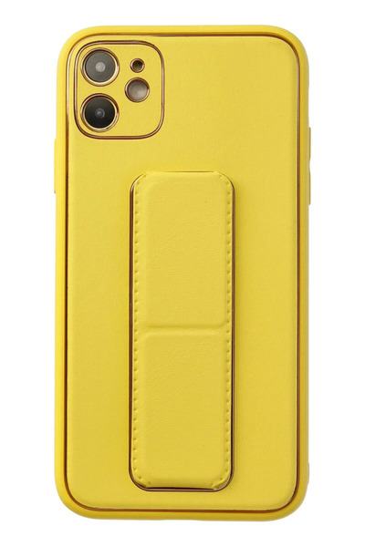 NewFace حافظة آيفون 12 من جلد كوكو - أصفر 1492727709