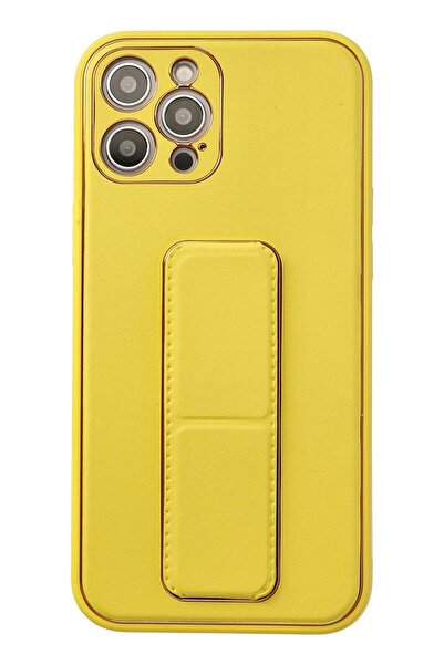 NewFace حافظة آيفون 12 برو ماكس من جلد كوكو - أصفر 1495205709