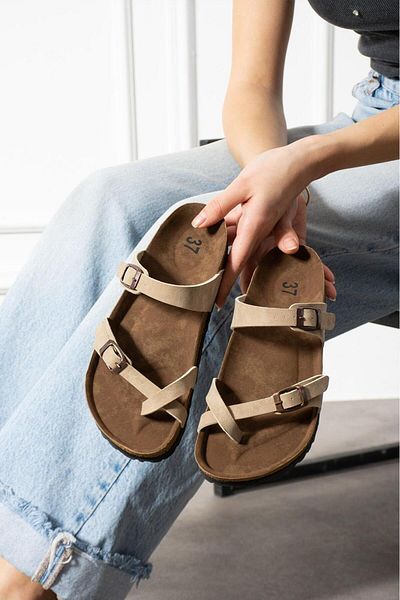 redtan Casual Slippers - Orthopedic Sole Slippers Double Banded Buckle Daily Comfortable Home & Outdoor Slippers