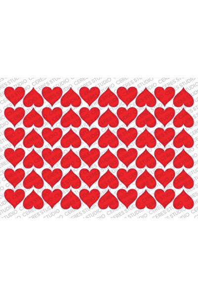 Ceres Studio Kalp Sticker Etiket - 5 Sayfa 300 Kalp
