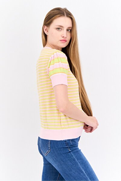 Levi's Women Crew Neck Stripe Sweater, Pink