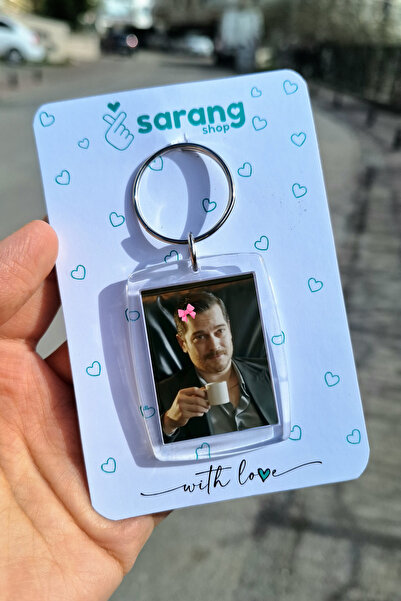 SARANG ميدالية مفاتيح بإطار شفاف - وردي فيونكة إشريف تيك