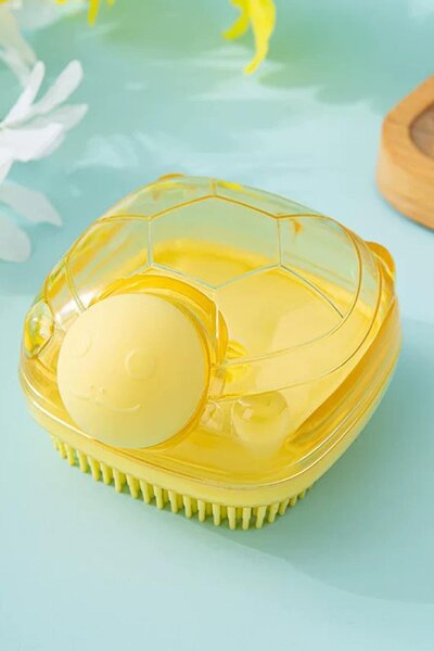 TAKIŞTIR Βούρτσα πλυσίματος μαλλιών από σιλικόνη με θάλαμο σαμπουάν για μασάζ...