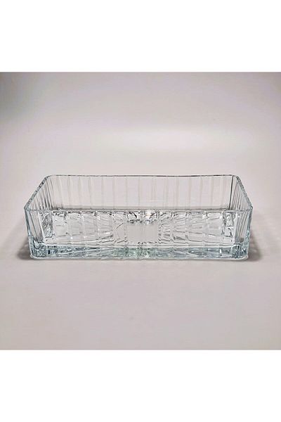 Akden Kristal Cutting Crystal Decor Baton Presentation Bowl