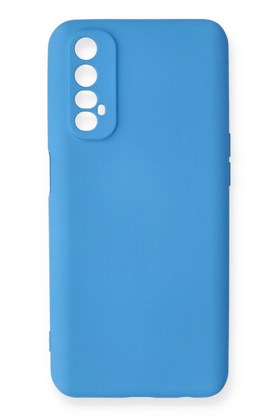 NewFace حافظة ريلمي 7 نانو من الداخل سيليكون مخملي - أزرق 1495043709