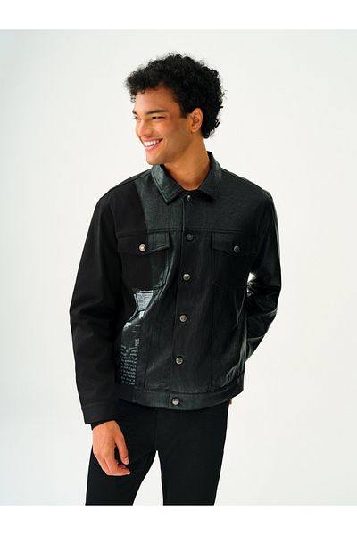 Loft Men's Pu Coat - Regular Fit