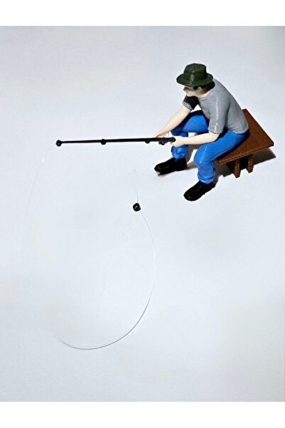 Store Balıkçı Adam Akvaryum Dekoru