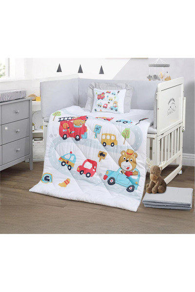 HOURS طقم لحاف سرير أطفال من هورس مكون من 5 قطع حواجز