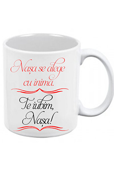 OEM Cană personalizată albă, model Nasa, INOVATIX®, 330 ml