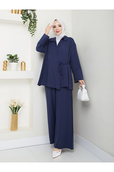 SG SARİALGİYİM New Season Modal Fabric Side Tie Quality Summer Comfortable Bottom Top Double Set