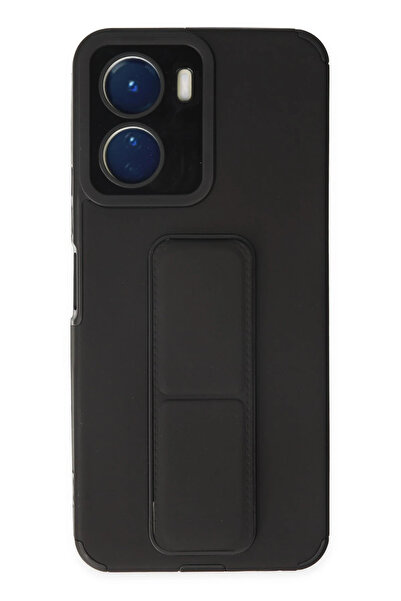 NewFace حافظة فيفو Y16 ميجا ستاند سيليكون - أسود 1494727709