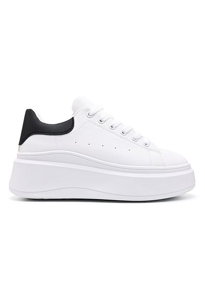 Tmall Pantofi sport de dama,Din Piele ecologica,D1329,Alb cu Negru
