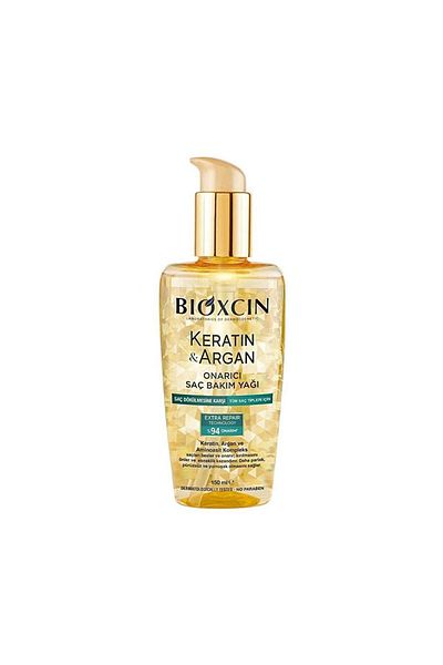 Bioxcin Keratin & Argan Repair vlasový pečující olej pro poškozené a poškozené vlasy 150 ml