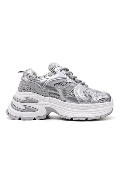 Tmall Women's Sports Shoes, With Mesh Inserts, D1387, Gray