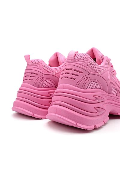 Tmall Pantofi sport pentru femei, cu inserții de plasă, D1387, fuchsia