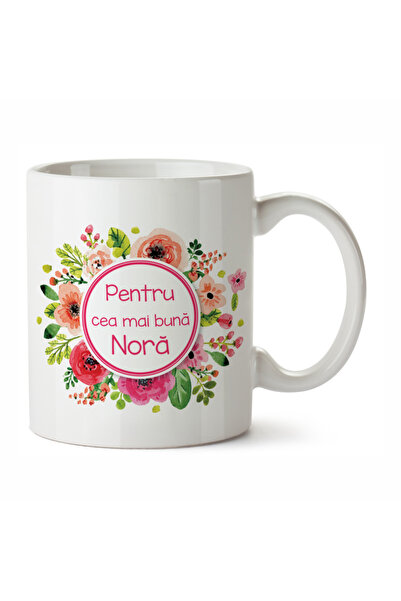 OEM Cană albă personalizată pentru cea mai bună noră, Inovatix®. 330 ml