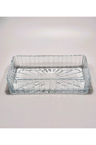 Akden Kristal Cutting Crystal Decor Baton Presentation Bowl