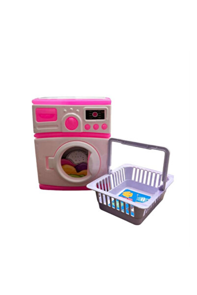 abnturk Oyuncak Çamaşır Makinesi Seti Sepetli Çamaşır Makinesi İlk Çamaşır Ma...