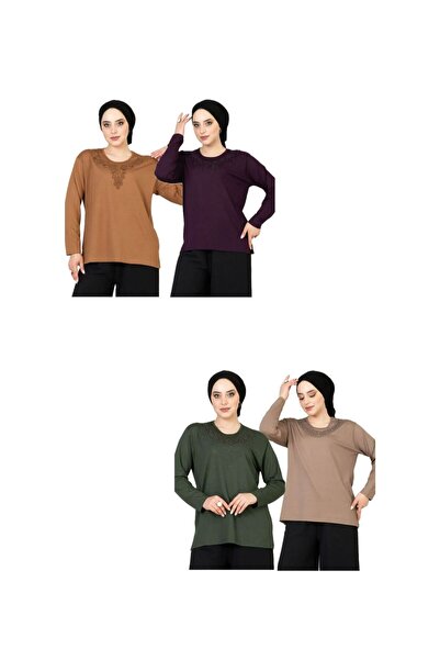 Nacar Kadın 4'lü işlemeli anne penye (anneler gününe özel)