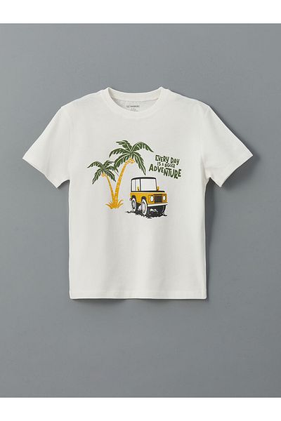 LC Waikiki Standard Pattern 100% Cotton Combed Fabric Baby Boy T-Shirt and Shorts Set of 4