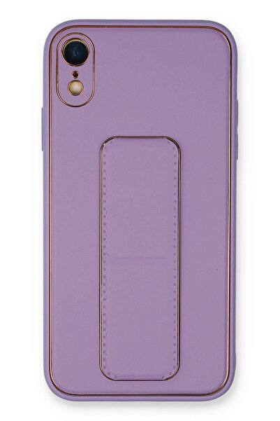 NewFace حافظة آيفون XR من جلد كوكو مع حامل - أرجواني داكن 1492816709