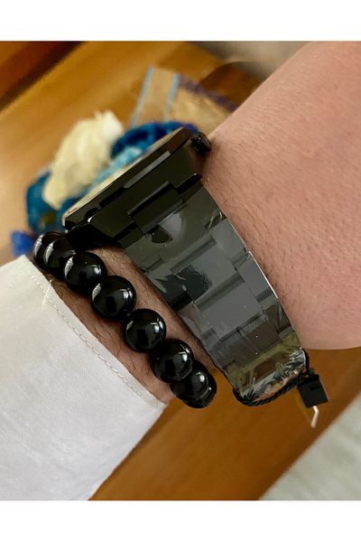 Reward Waterproof Black Color Steel Men Wrist Watch Bangle Gift