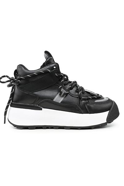 Tmall Women's High Top Sports Shoes, d1314, made of Eco-leather, black