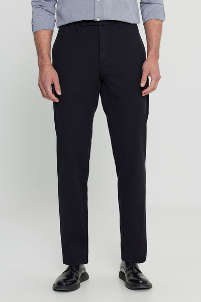 ALTINYILDIZ CLASSICS Altınyıldız ACE001252190 Черни мъжки панталони с нормална талия и крачоли, удобни за носене