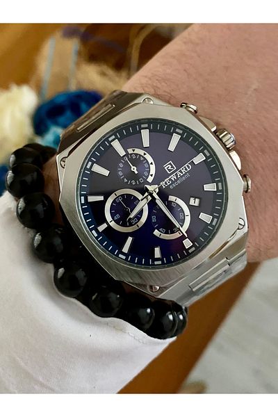 Reward Steel Cord Silver Color Waterproof Men Wrist Watch Bangle Gift