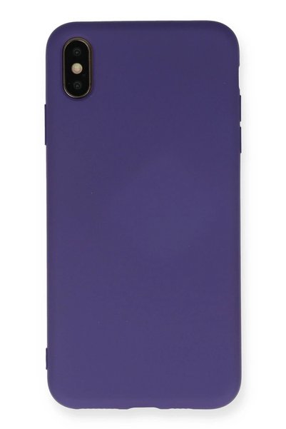 New Face iPhone XS Max Compatible Case Nano Inside Velvet Silicone - Purple Z...