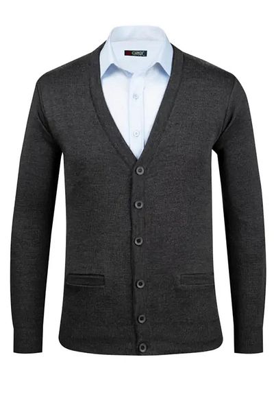 Çizgi Triko Men's V-Neck Knitwear Cardigan Buttoned 4241m Bgl-St04560