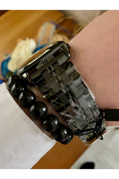 Reward Steel Square Black Color Waterproof Men Wrist Watch Bangle Gift