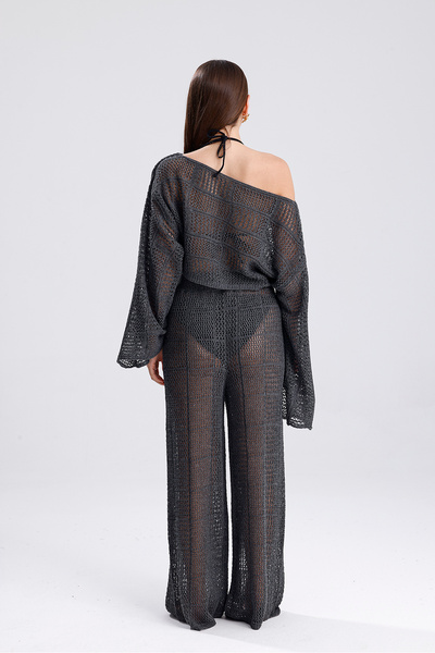 YUGA KNİTTİNG ΓΥΝΑΙΚΕΙΑ ΠΛΕΚΤΑ ΠΛΕΚΤΑ ΣΥΝΔΥΑΣΜΟΣ ΦΟΡΕΜΑ ΠΑΡΑΛΙΑΣ