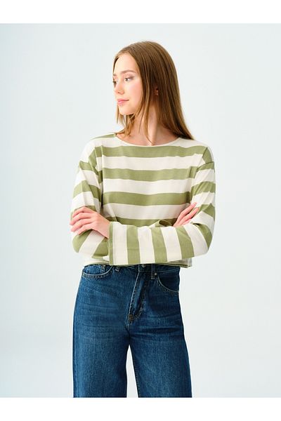 Loft Women's Crop Blouse - Relaxed Fit, Sleeves
