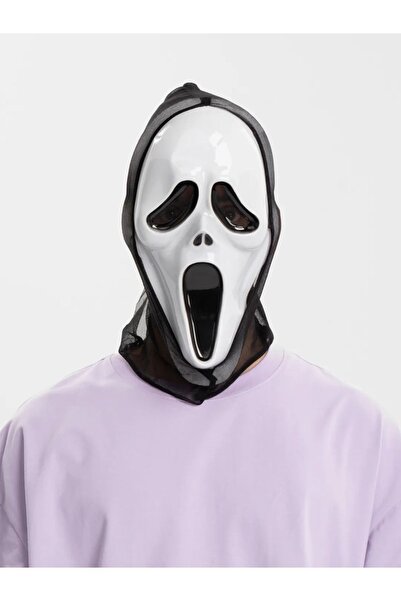 moysahsap party&ahşap Kapüşonlu Çığlık Maskesi Scream Maskesi - Hayalet Maske...