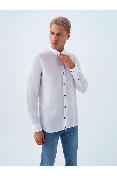 Loft Ανδρικό πουκάμισο U.Sleeve με κανονική εφαρμογή