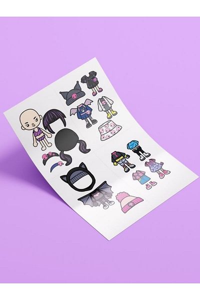 ZNC Toca Boca Cut-And-Paste Activity Sheet (A3 Size – Colorful Print)