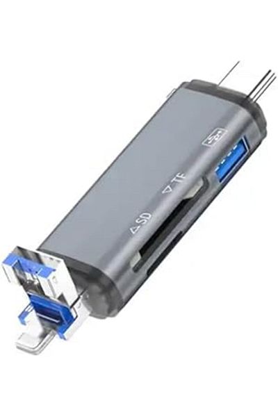 Mu Art USB Otg Card Reader Type-C to USB or Type C to Lightning Tip Pc Computer and Notebook Compatible