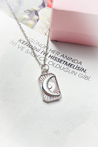 roshel Steel Silver Color Thin Chain Steel Necklace