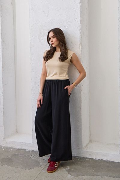 QANU Elastic Skin-Sel Trousers Black