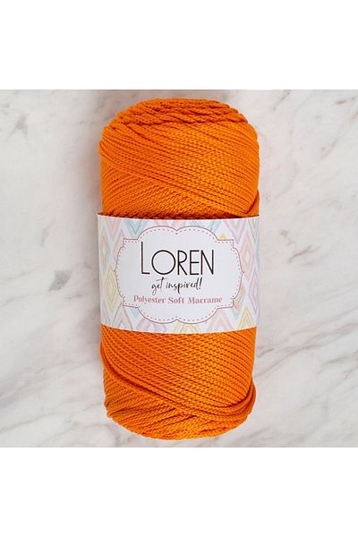 Kuzgun Online Shop Loren Polyester Soft Macrame Πορτοκαλί Πλεκτό Σχοινί - Lm011 - 34430