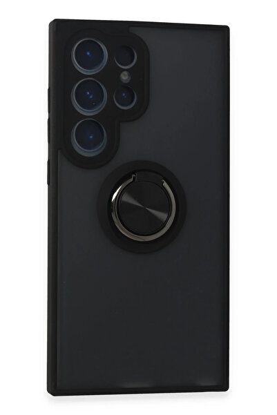 NewFace غطاء سيليكون لهاتف سامسونج جالاكسي S24 الترا مع حلقة مونتريال - أسود ...